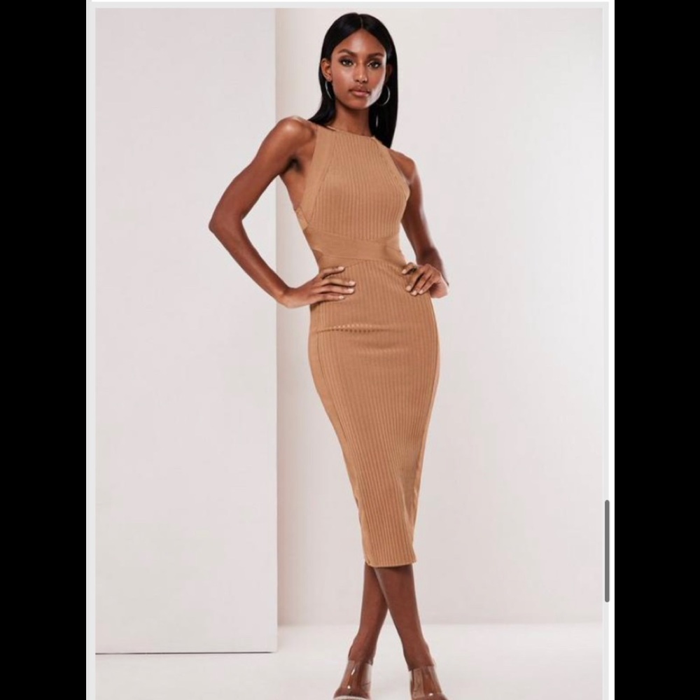 High Neck Bandage dress